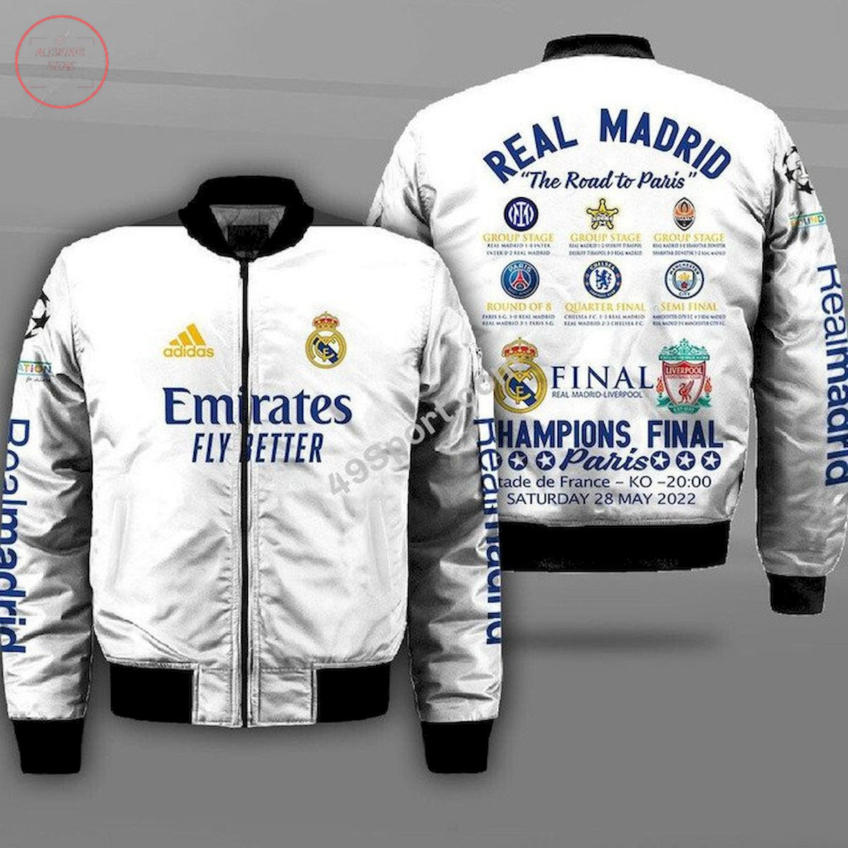 Real Madrid Champions Final Paris Bomber Jacket | Streetwear Jacket for Men & Women | Fan Gift