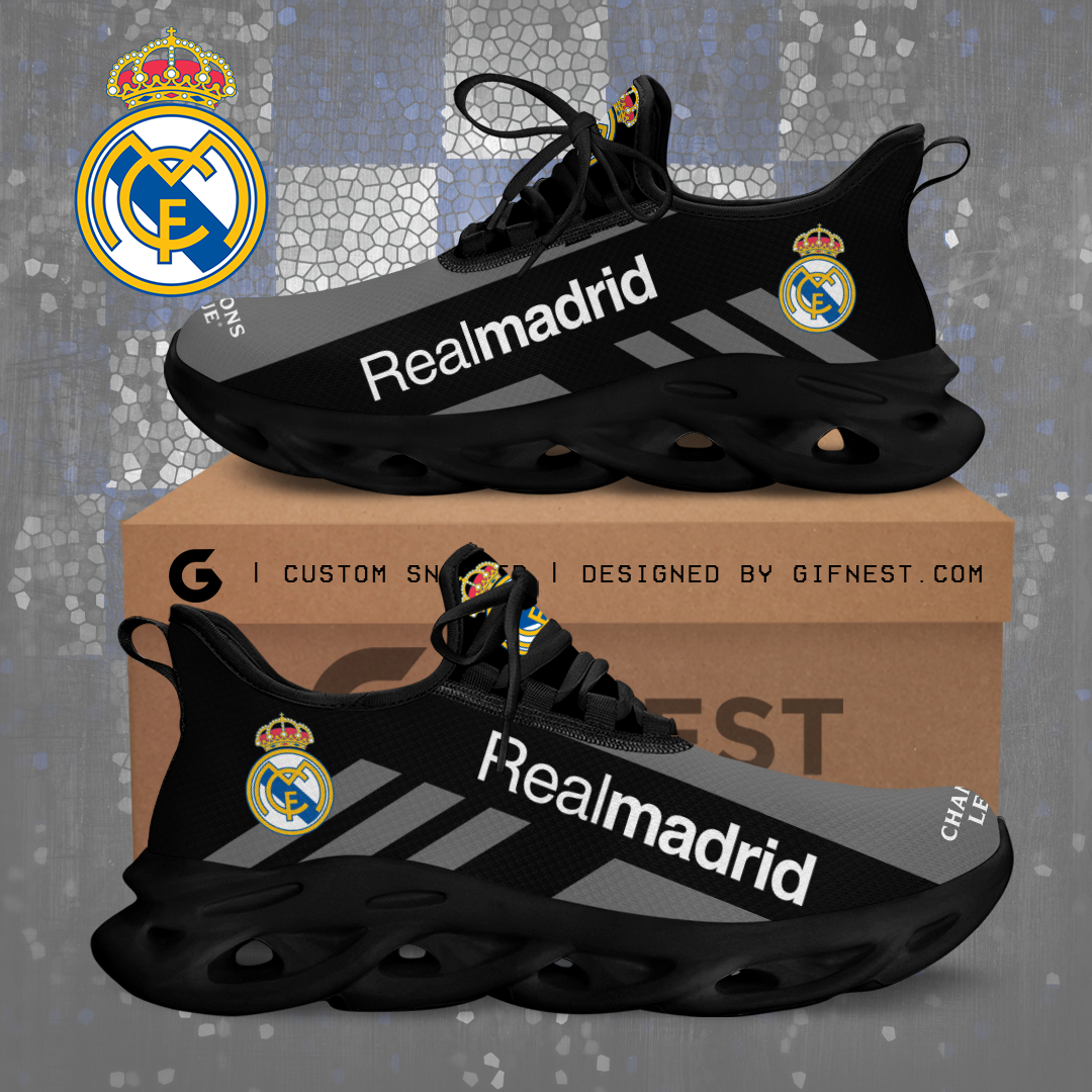 Real Madrid Max Soul Shoes Sneakers for Men And Women – Soccer Fan Shoes, Team Sneakers