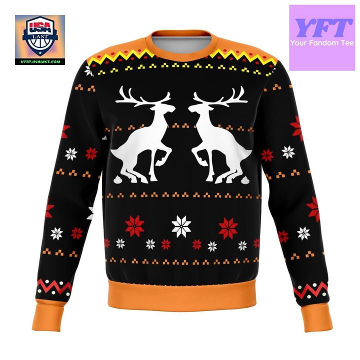 Reindeer Nature Call Funny Meme Design 3d Ugly Christmas Sweater