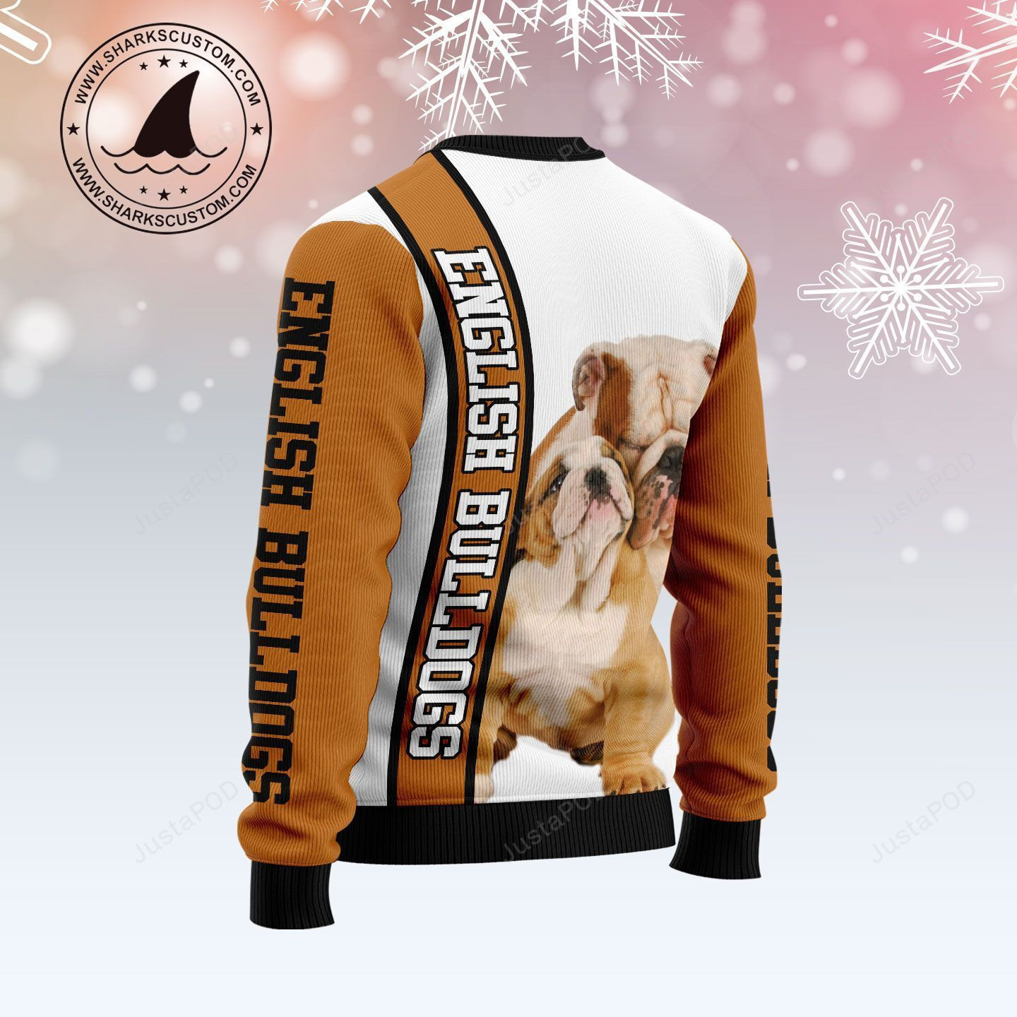 Rescued English Bulldog Ugly Christmas Sweater, Perfect Holiday Gift