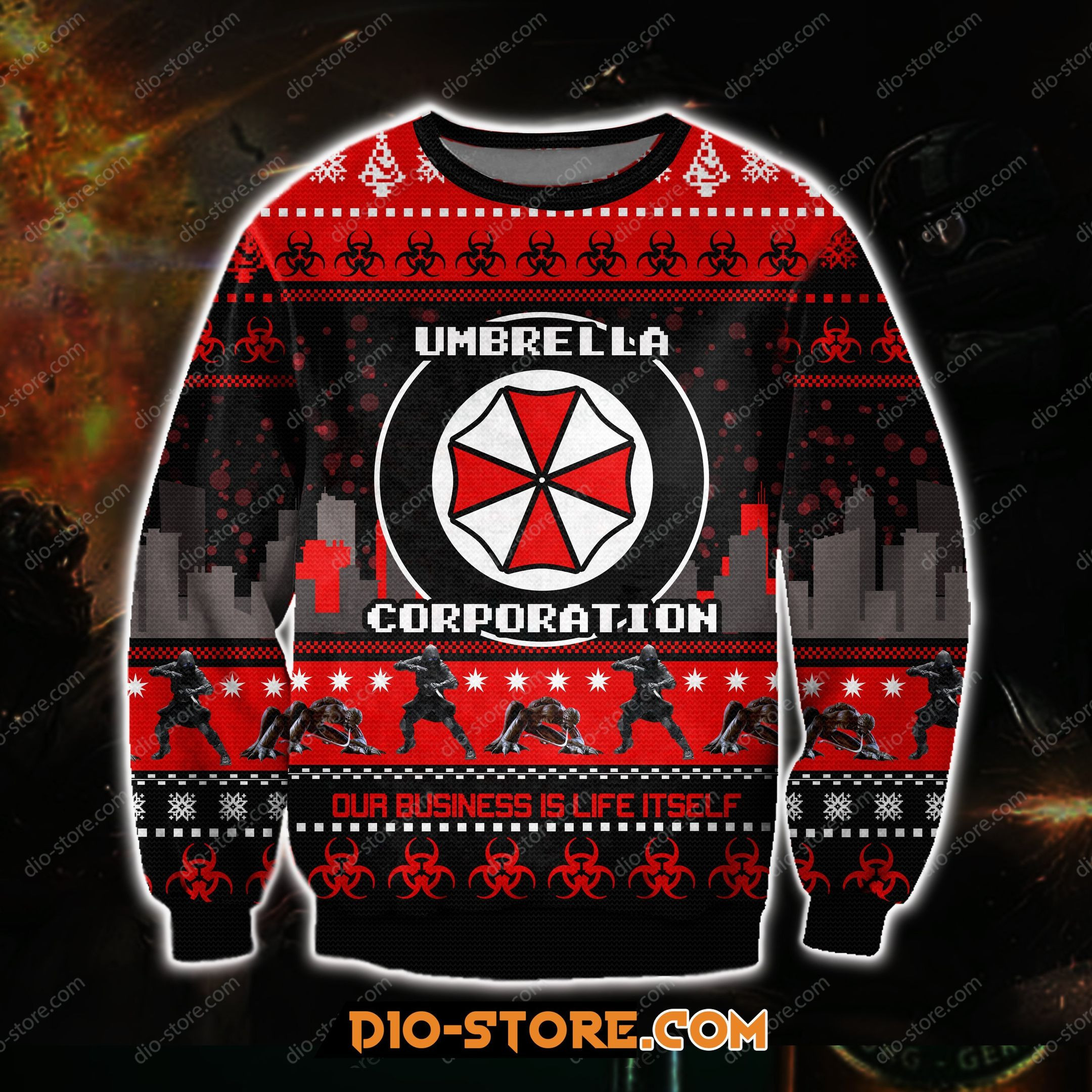 Resident Evil Umbrella Corporation For Unisex Ugly Christmas Sweater,