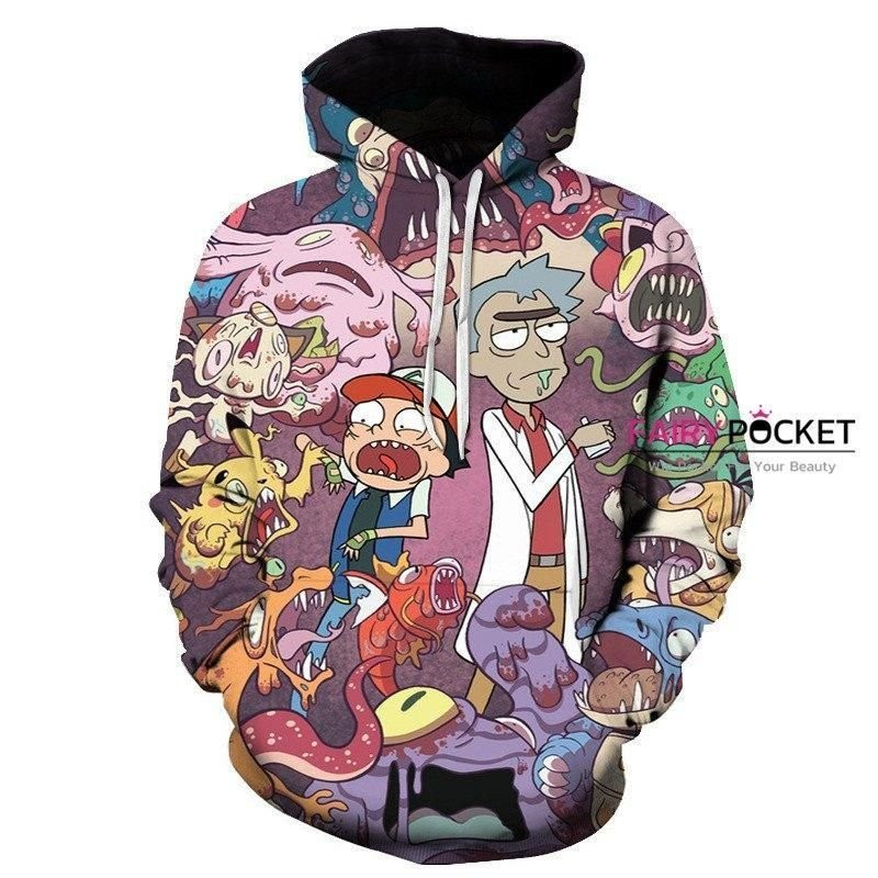 Rick and Morty 3D All Over Print Hoodie & Zip Hoodie