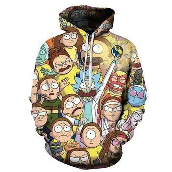 Rick And Morty 3D All Over Print Hoodie & Zip Hoodie