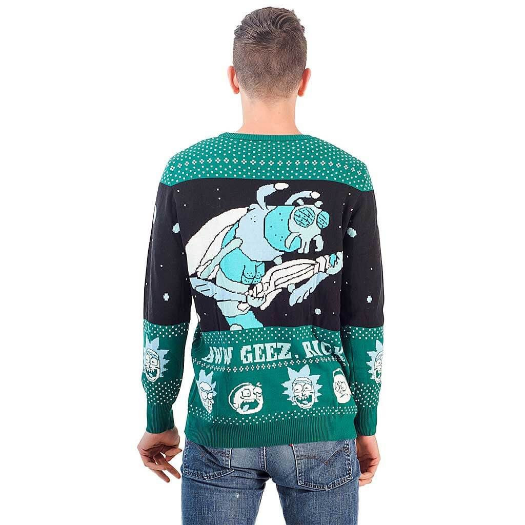 Rick And Morty Aww Geez, Rick For Unisex Ugly Christmas Sweater, - Image 3