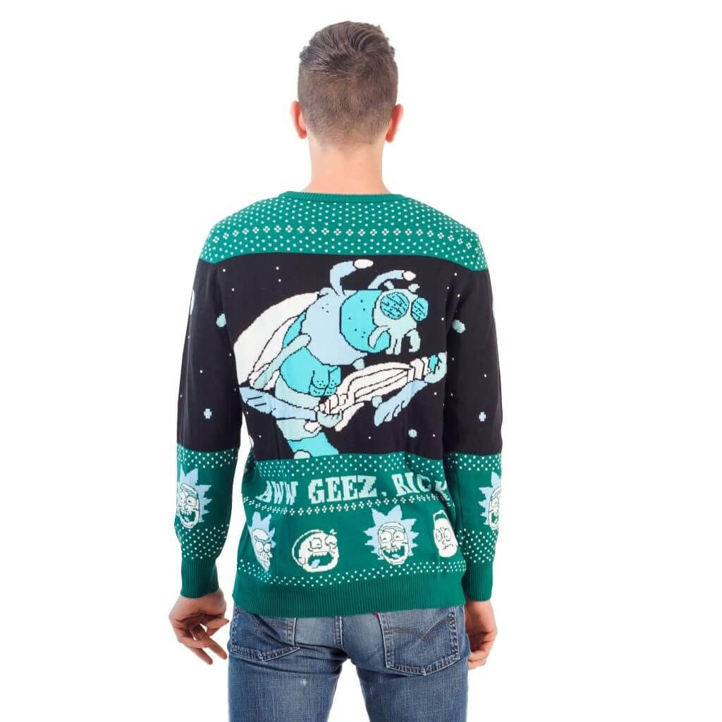 Rick And Morty Aww Geez, Rick For Unisex Ugly Christmas Sweater, - Image 4