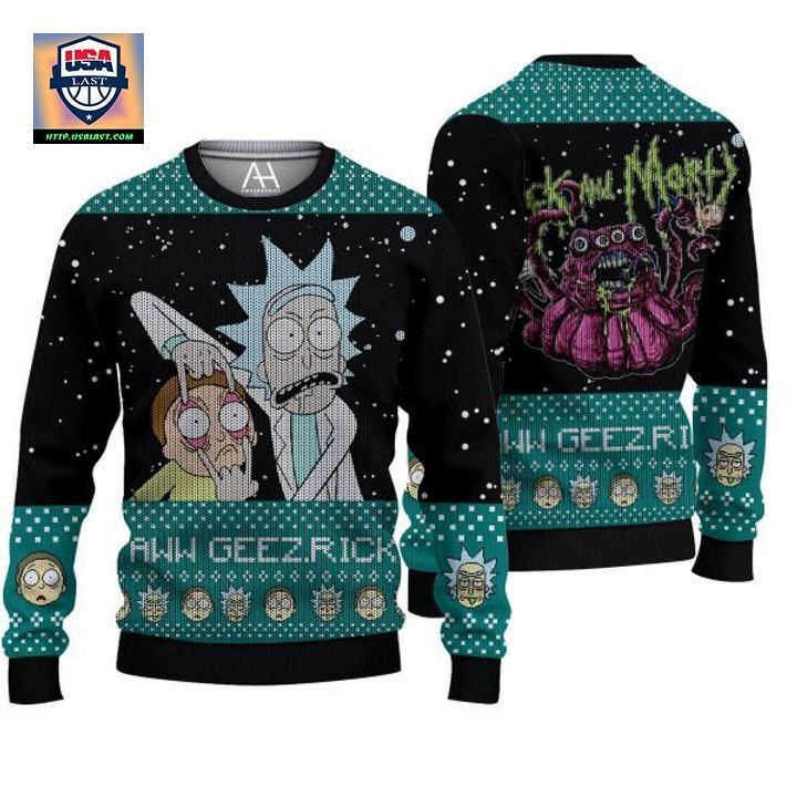 Rick And Morty Aww Geez Rick Ugly Sweater