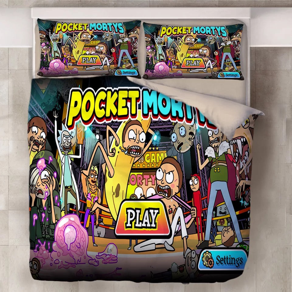 Rick And Morty Duvet Cover Quilt Cover Pillowcase Bedding Set Bed Linen Home Bedroom Decor