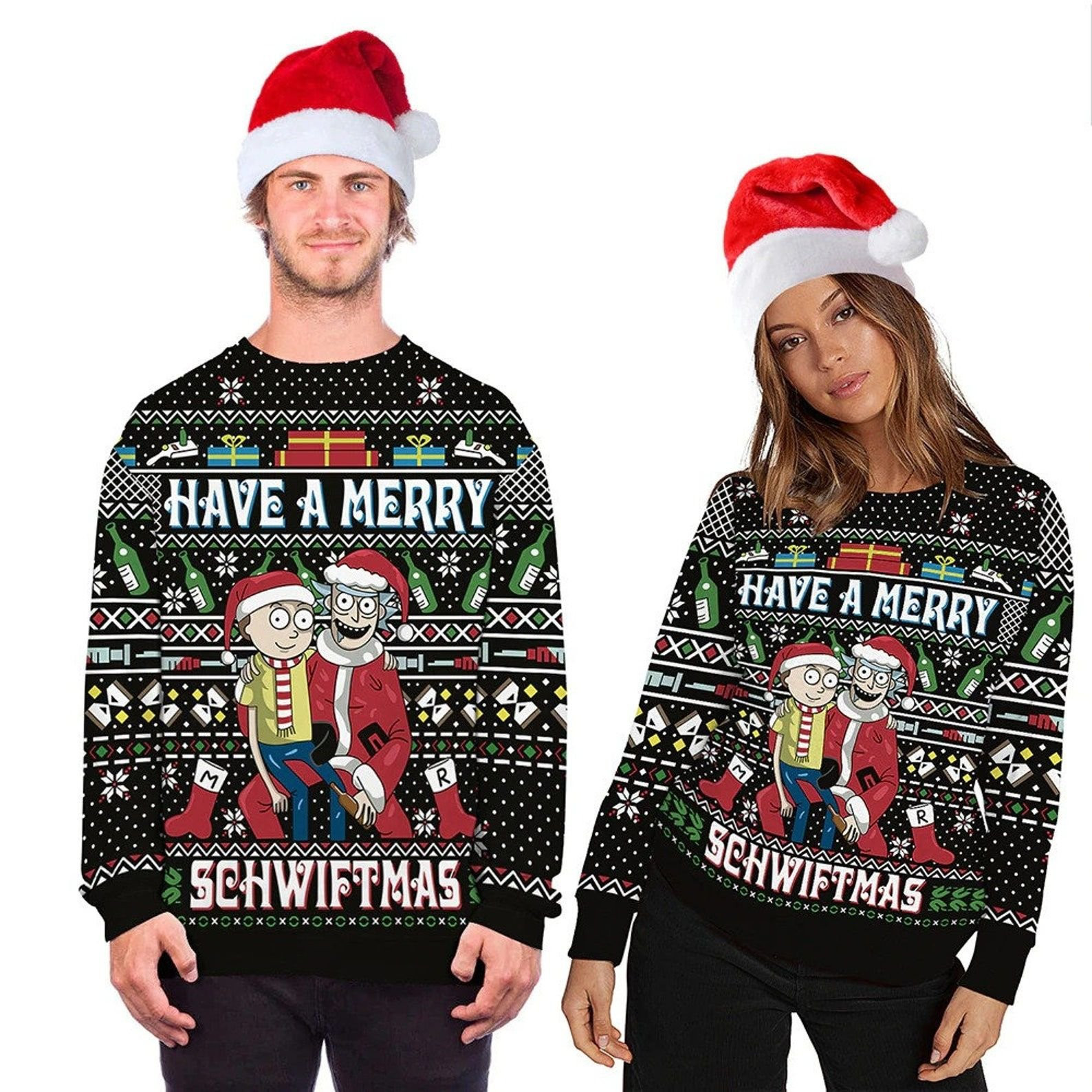 Rick And Morty Merry Christmas Ugly Christmas Sweater,