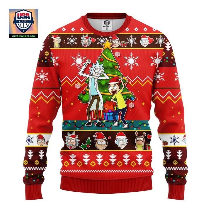 Rick And Morty Noel Ugly Christmas Sweater Red 1 Amazing Gift Idea Thanksgiving Gift