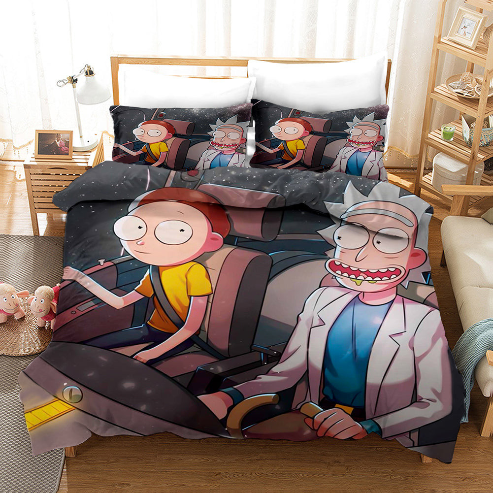 Rick And Morty Season 4 Duvet Cover Quilt Cover Pillowcase Bedding Set Bed Linen Home Bedroom Decor