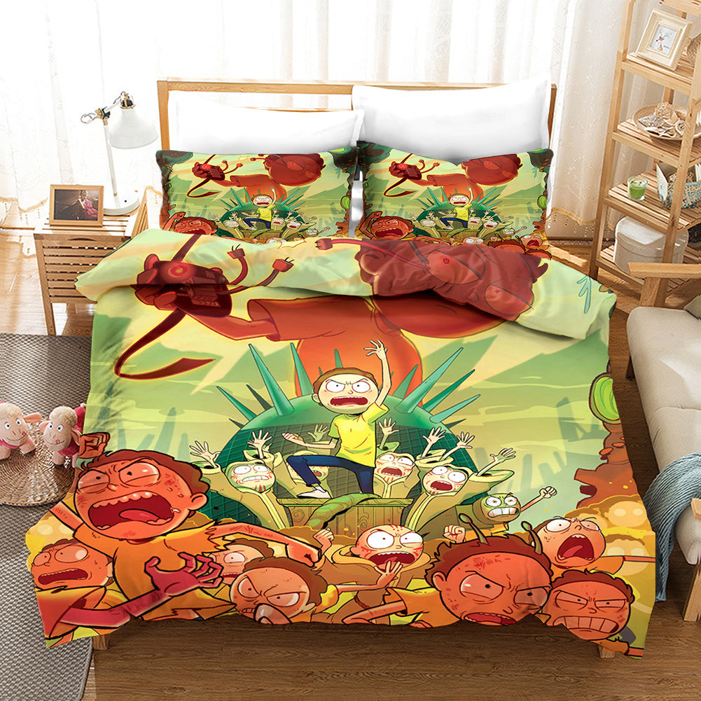 Rick And Morty Season 4 Duvet Cover Quilt Cover Pillowcase Bedding Set Bed Linen Home Bedroom Decor