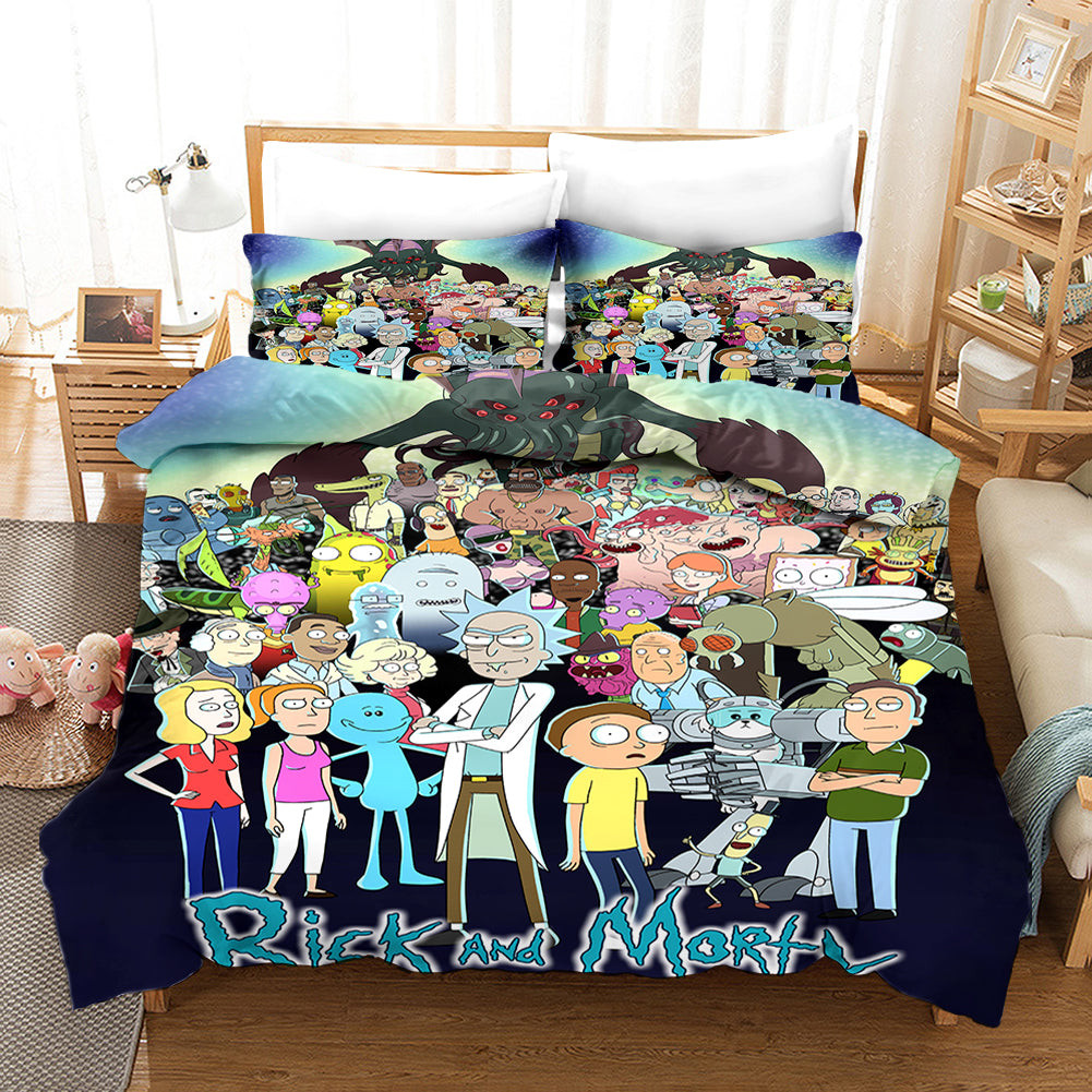 Rick And Morty Season 4 Duvet Cover Quilt Cover Pillowcase Bedding Set Bed Linen Home Bedroom Decor
