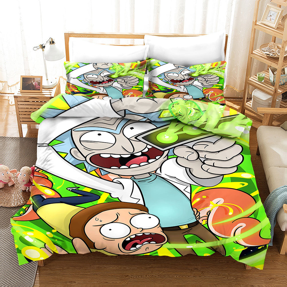 Rick And Morty Season 4 Duvet Cover Quilt Cover Pillowcase Bedding Set Bed Linen Home Bedroom Decor