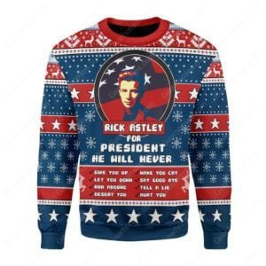 Rick Astley Ugly Christmas Sweater,