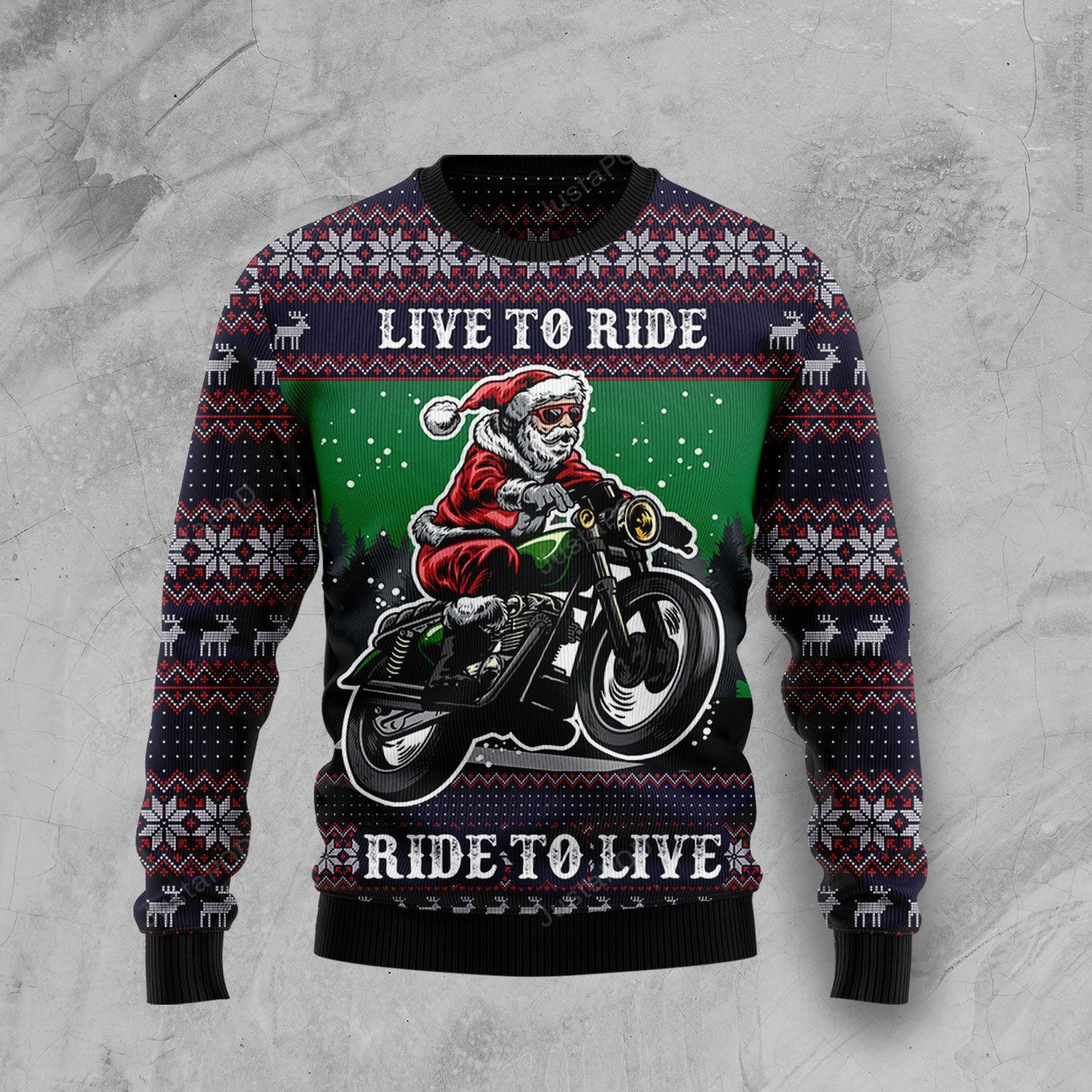 Riding Motor Ugly Christmas Sweater, Perfect Holiday Gift