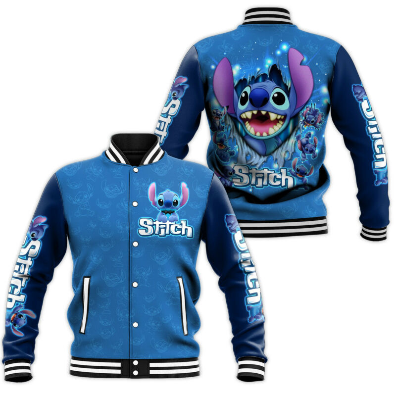 Ripped Stitch Fashion Baseball Jacket for Men & Women | Cartoon Fan Gift
