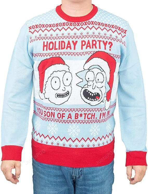Ripple Junction Rick And Morty Ugly Christmas Sweater, Perfect Holiday Gift