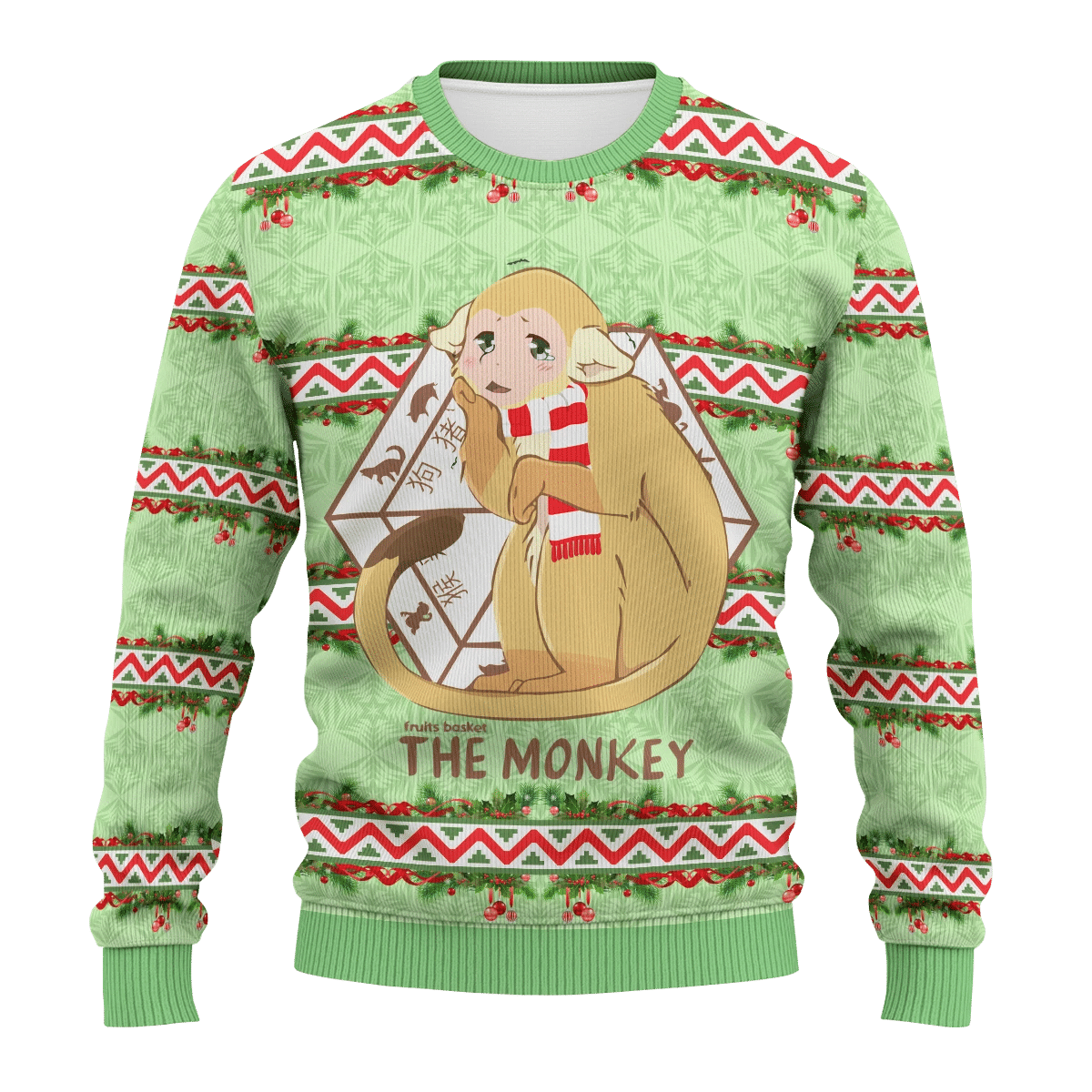 Ritsu The Monkey Ugly Christmas Sweater - Image 3