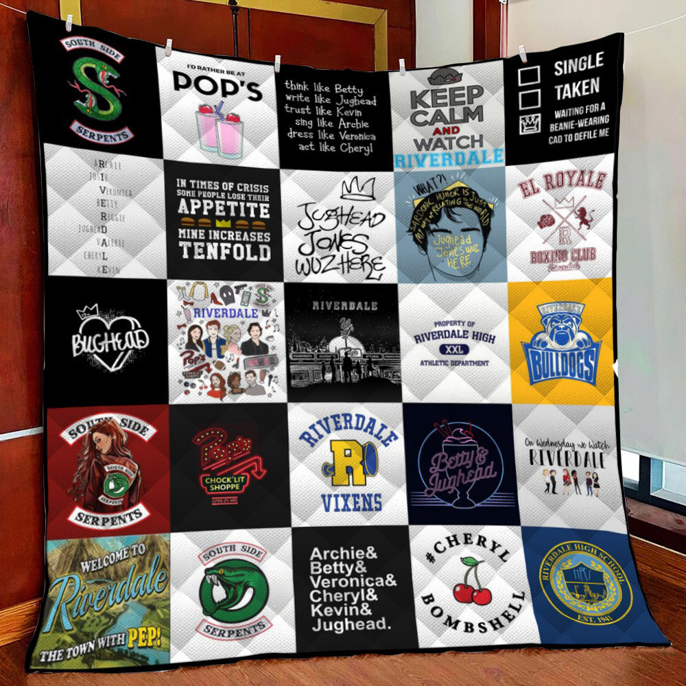 Riverdale Collage Fleece Blanket Quilt Blanket