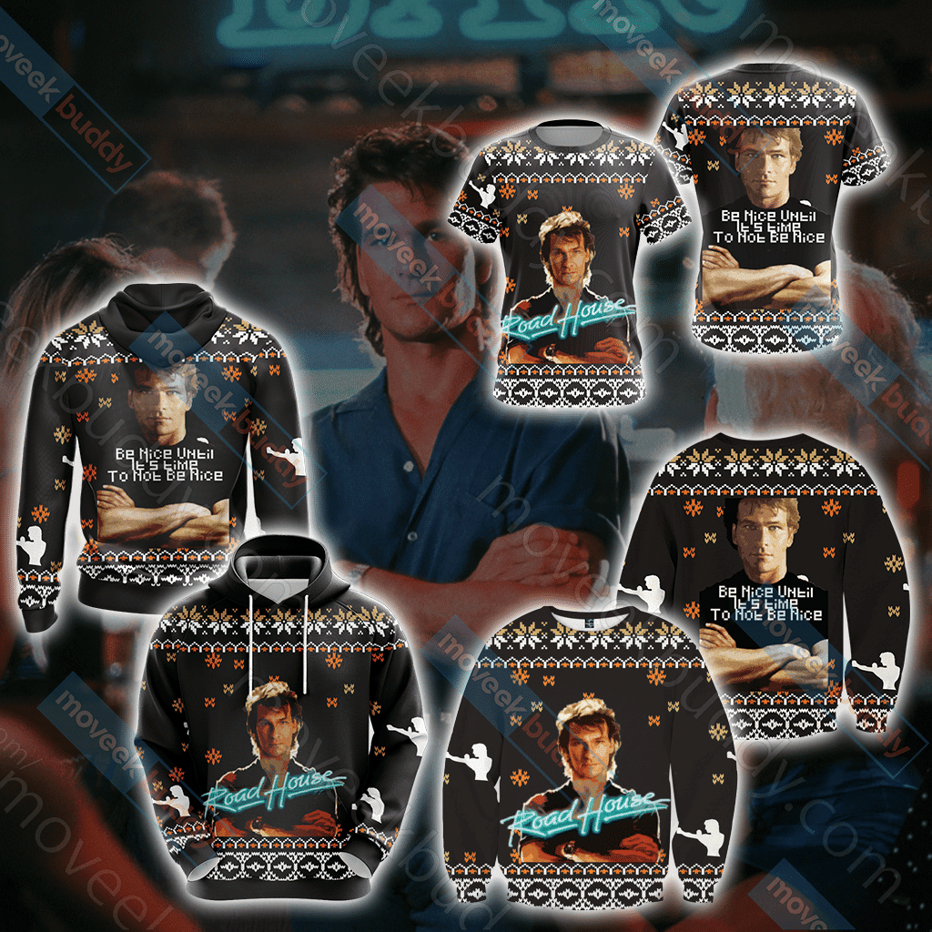 Road House Patrick Swayze For Unisex Ugly Christmas Sweater Perfect Holiday Gift - Image 4