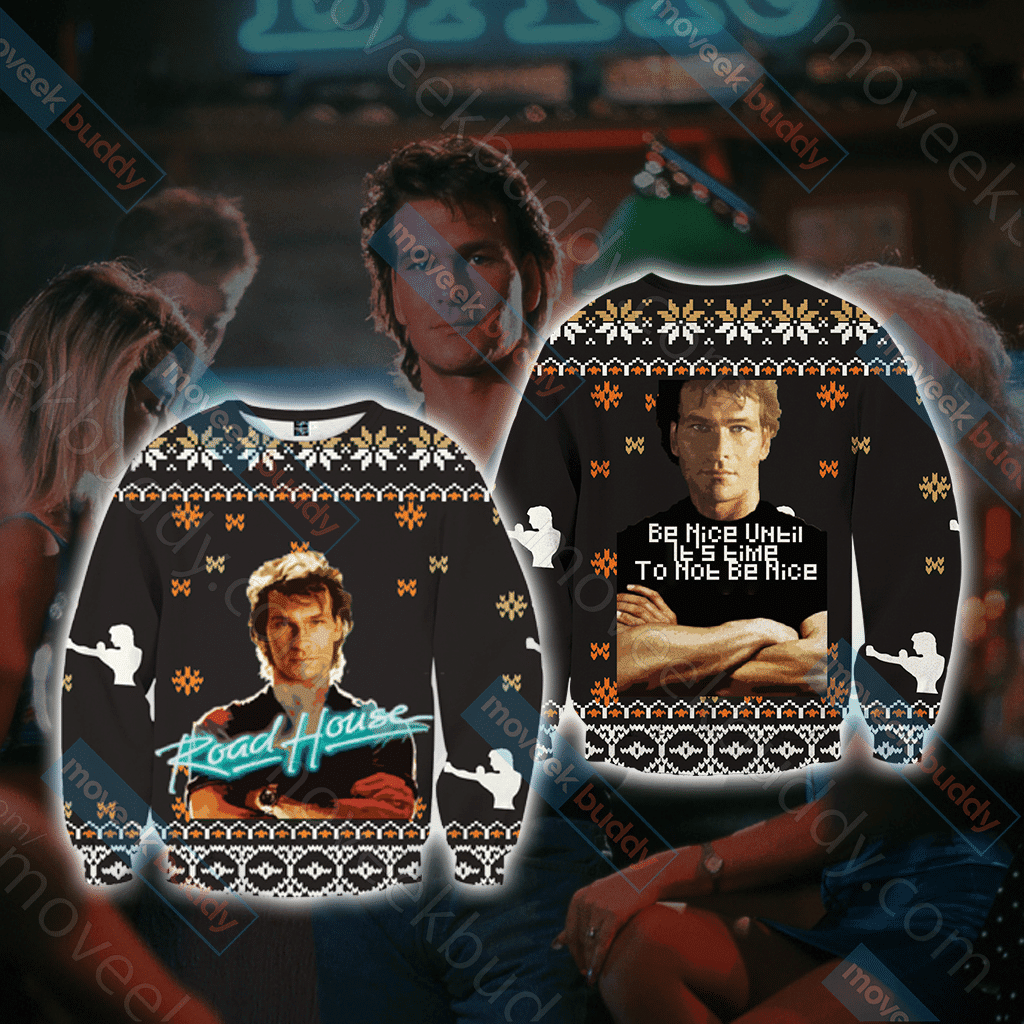 Road House Patrick Swayze For Unisex Ugly Christmas Sweater Perfect Holiday Gift