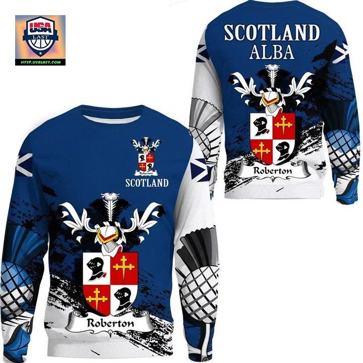 Roberton Scottish Family Crest Scotland Special Sweater 