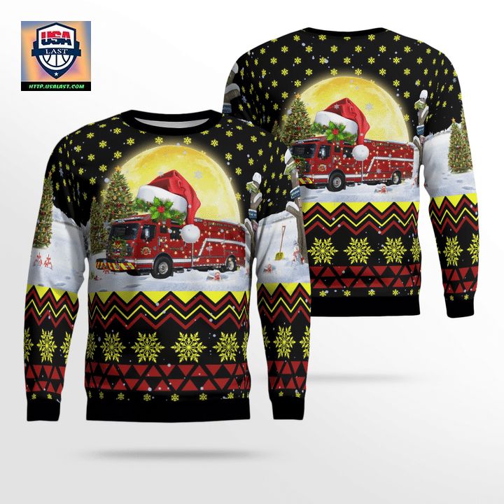 Robertson Fire Protection District Christmas AOP Sweater