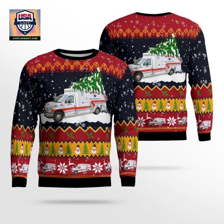 Robinaugh EMS Bellefontaine Ohio Christmas 3D Sweater