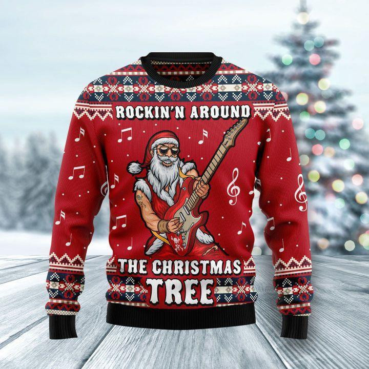 Rockin Around The Christmas Tree Ugly Christmas Sweater, Perfect Holiday Gift
