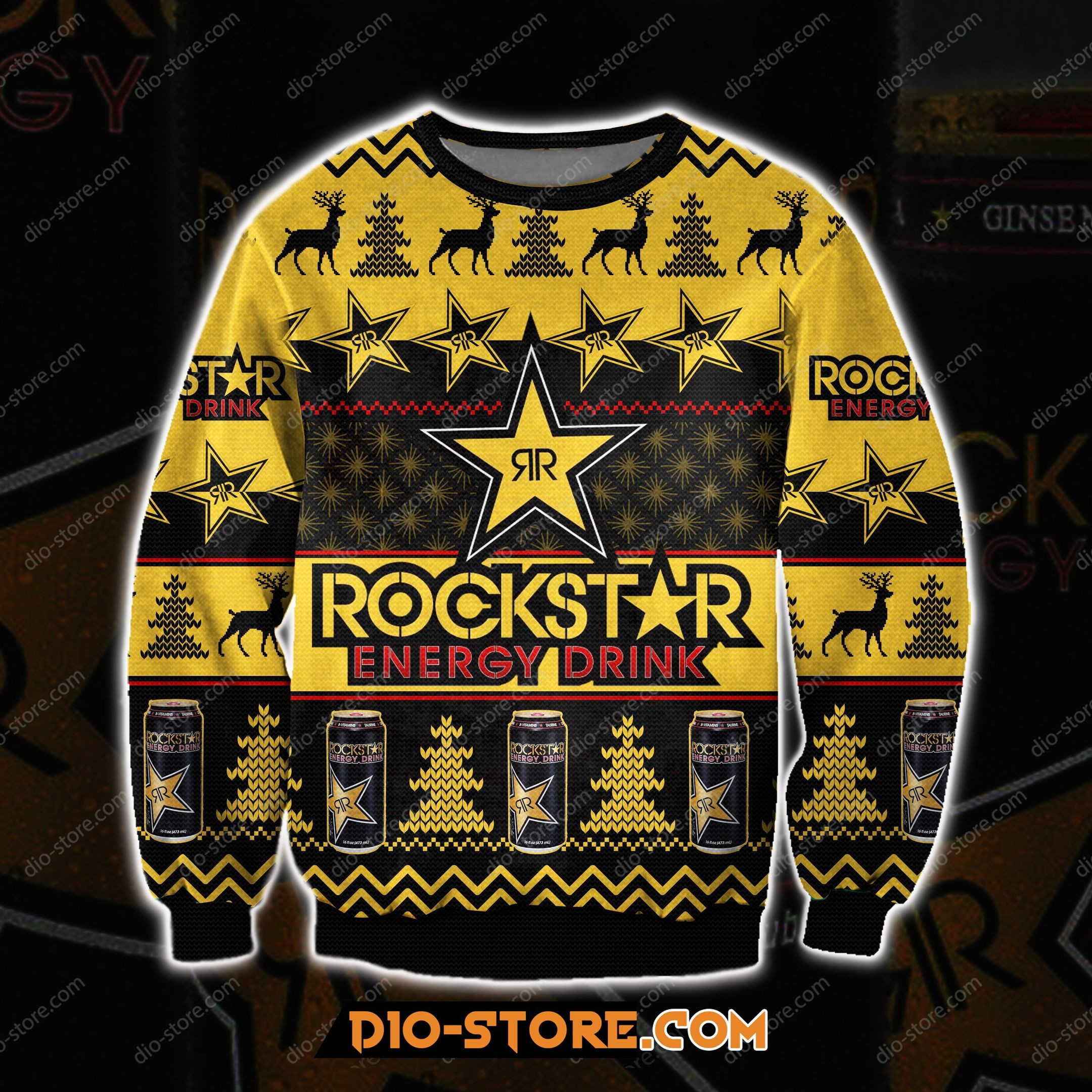 Rockstar Energy Drink Ugly Christmas Sweater,