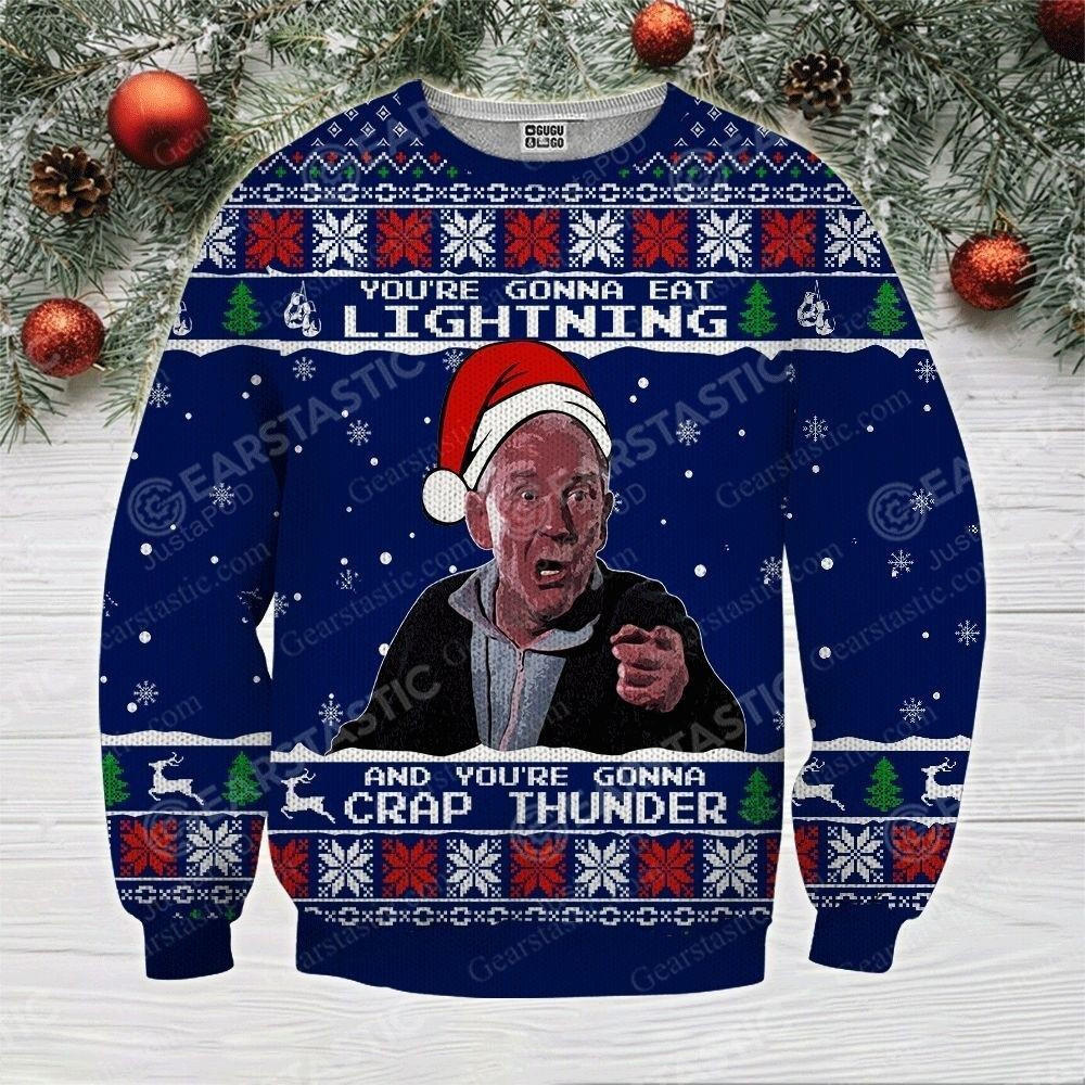 Rocky Balboa Thunder Ugly Christmas Sweater, Perfect Holiday Gift