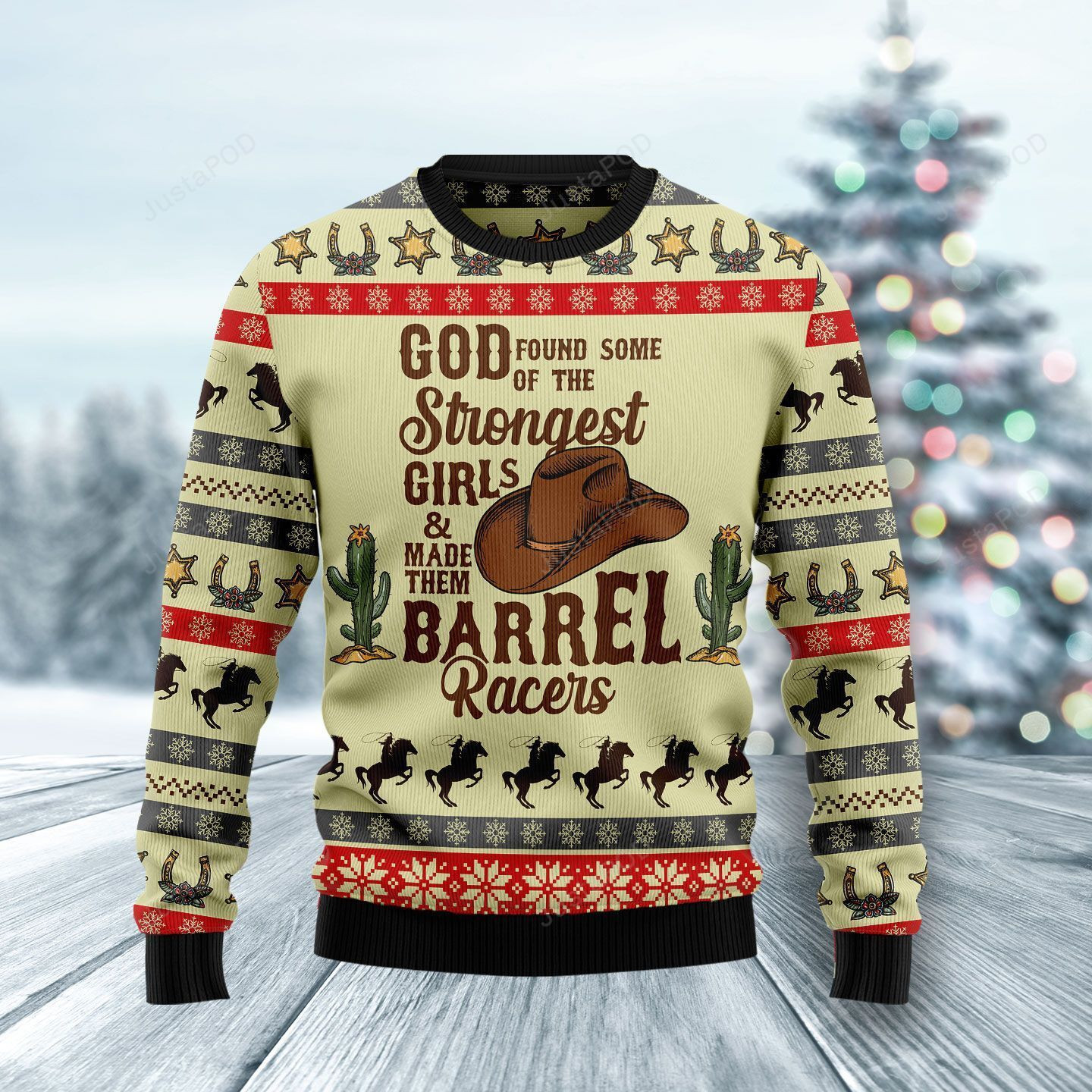 Rodeo Girl Ugly Christmas Sweater, Perfect Holiday Gift