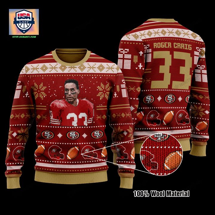 Roger Craig 33 San Francisco 49Ers Nfl Christmas Sweater