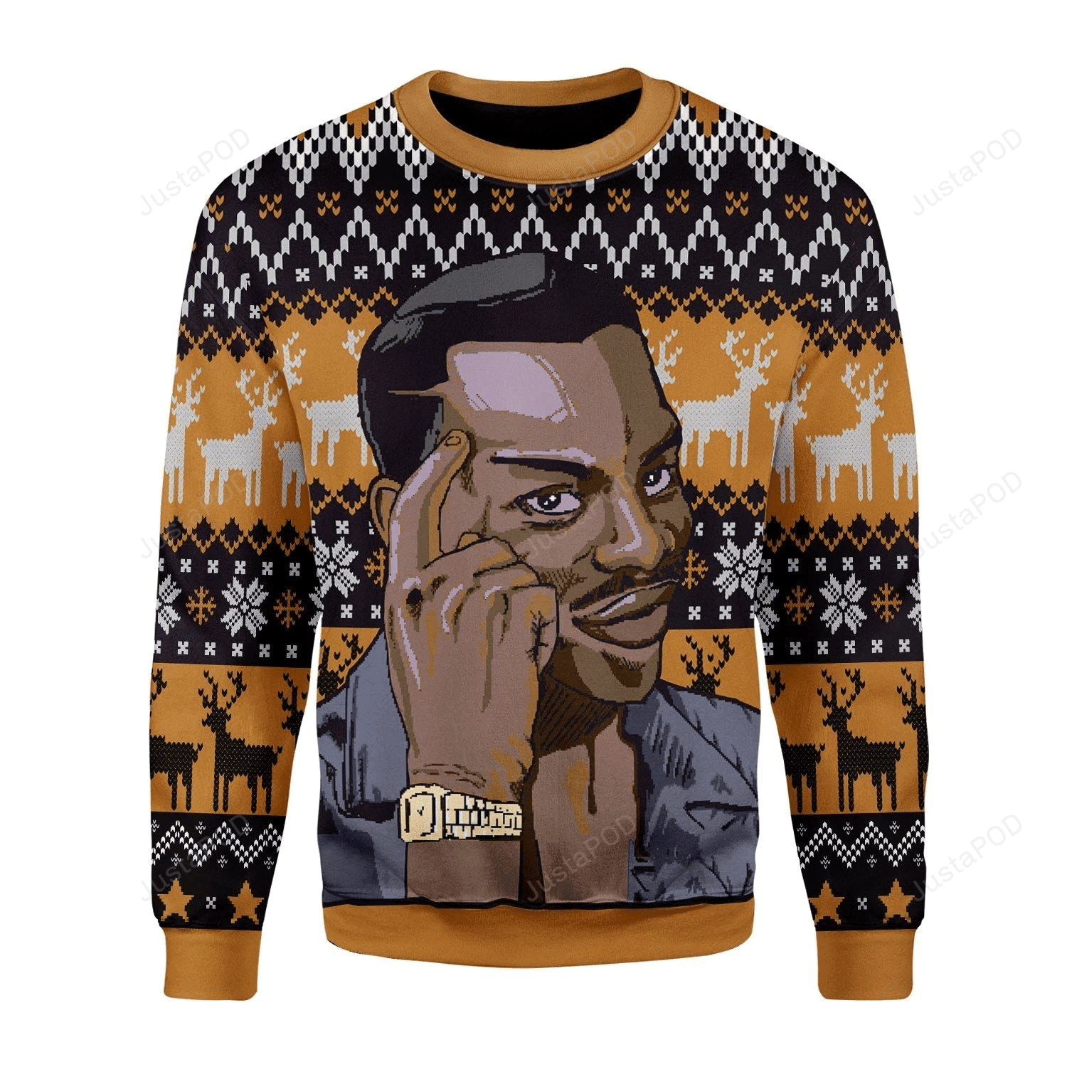 Roll Safe Think About It Guy Meme Ugly Christmas Sweater,