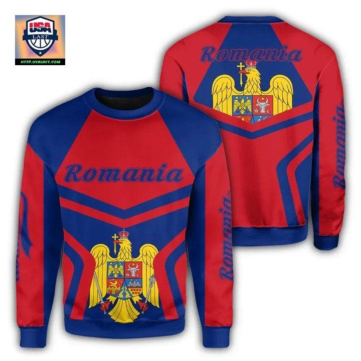 Romania Coat Of Arms Sweater My Style J75