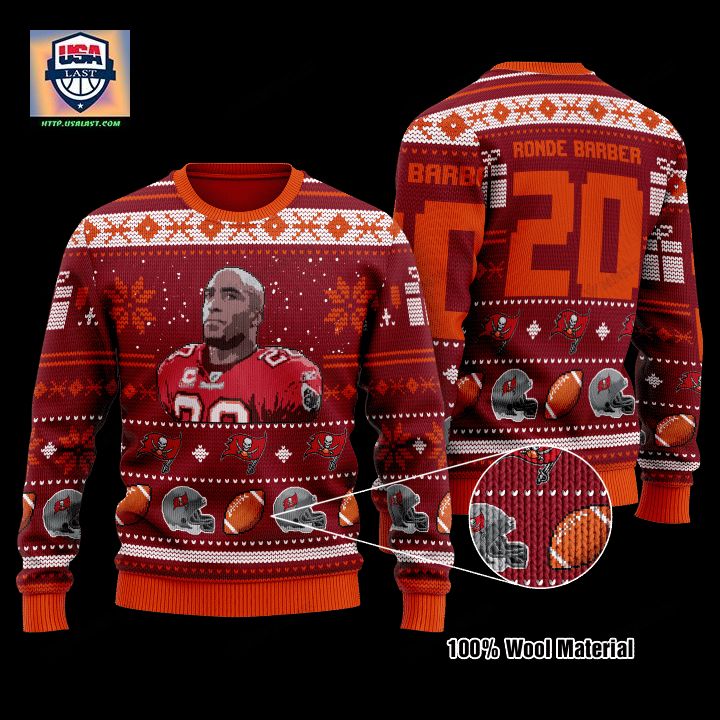 Ronde Barber 20 Tampa Bay Buccaneers Nfl Christmas Sweater