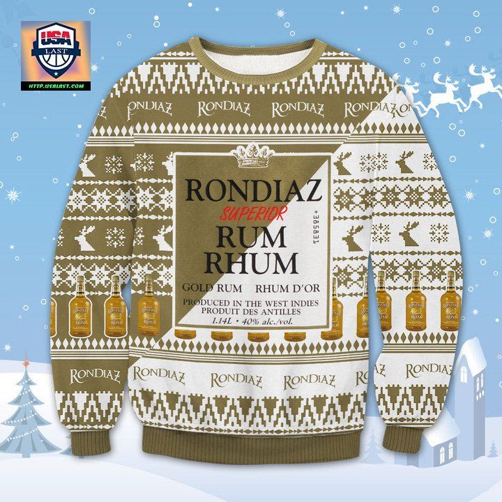 Rondiaz Superior Gold Rum Ugly Christmas Sweater