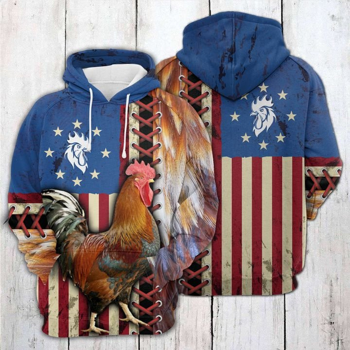 Rooster 3D All Over Print Hoodie & Zip Hoodie