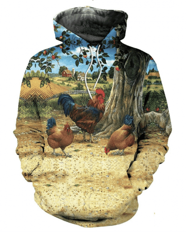 Rooster 3D All Over Print Hoodie & Zip Hoodie