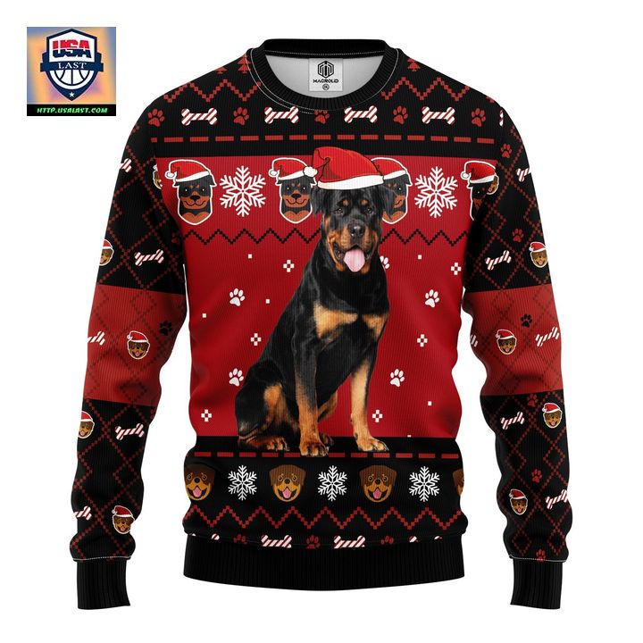 Rottweiler 3D Ugly Christmas Sweater Amazing Gift Idea Thanksgiving Gift