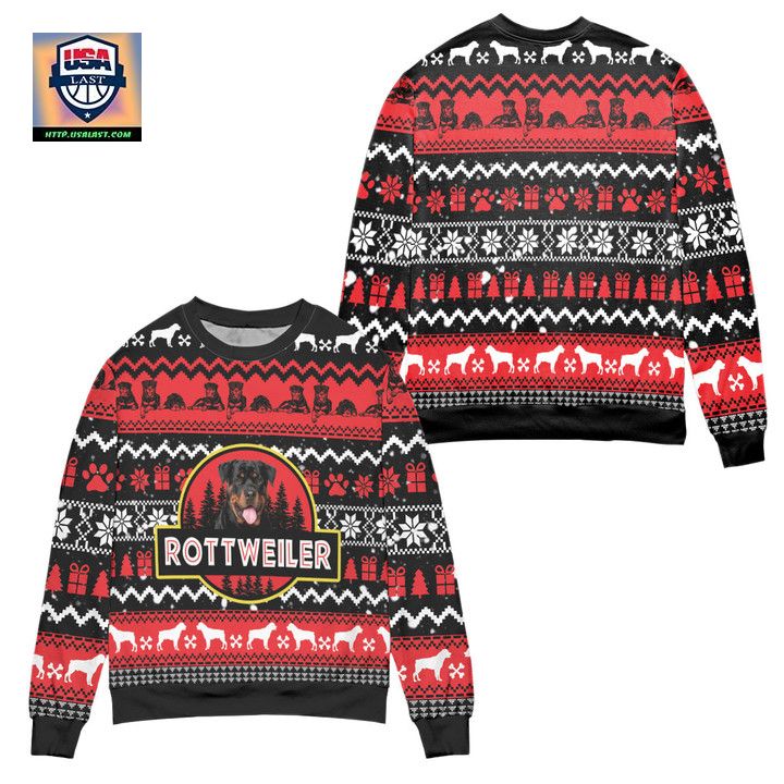 Rottweiler Dog Ugly Christmas Sweater