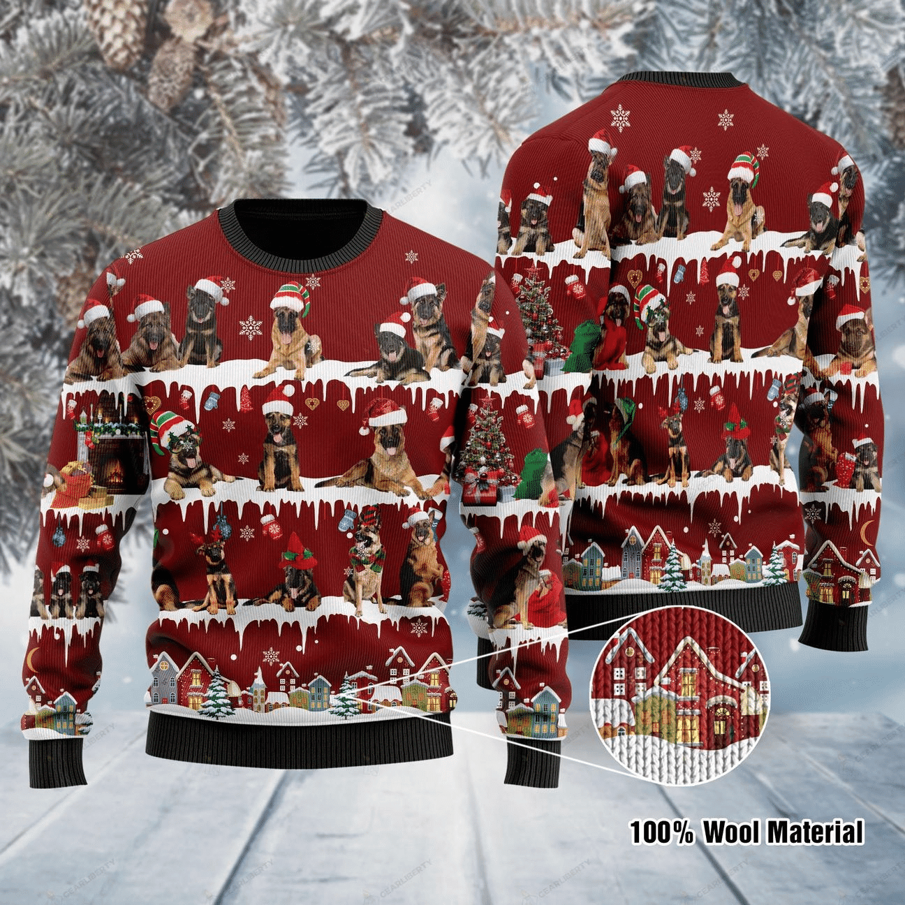 Rottweiler Ugly Christmas Sweater, Perfect Holiday Gift
