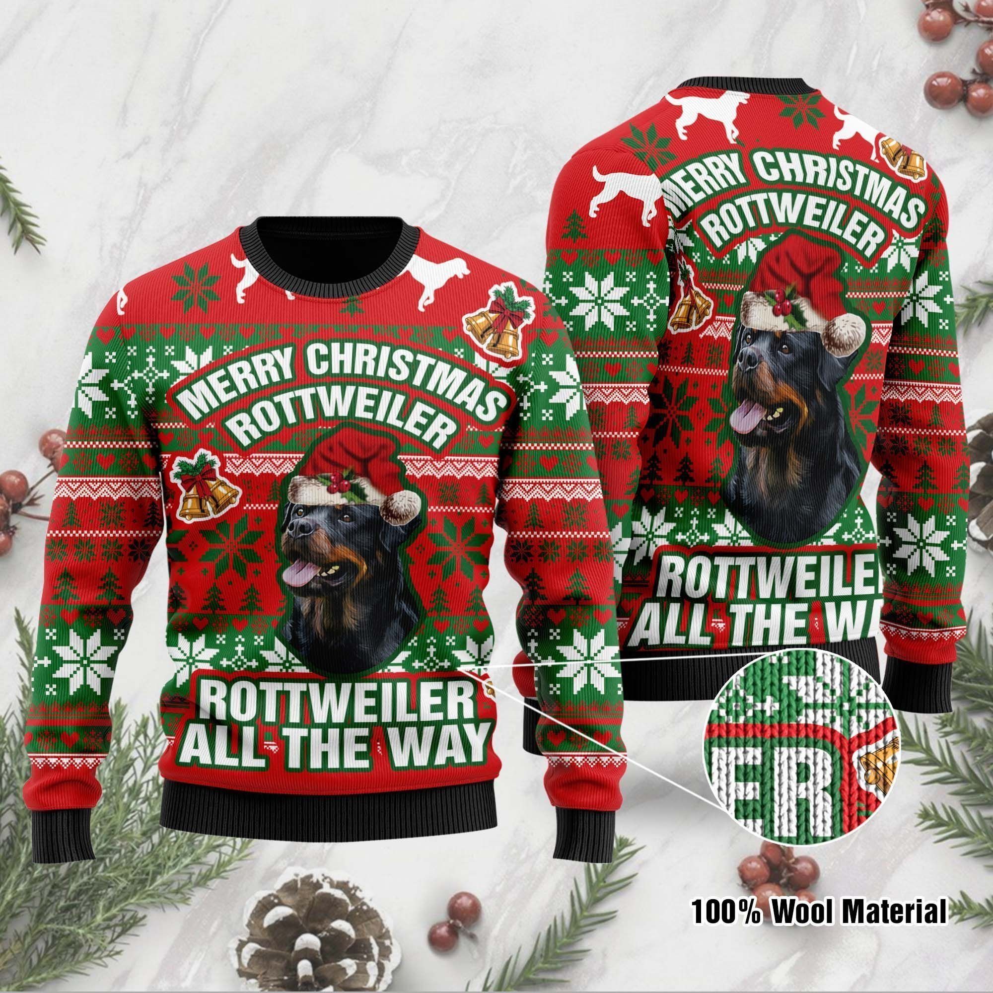 Rottweiler Xmas Ugly Christmas Sweater
