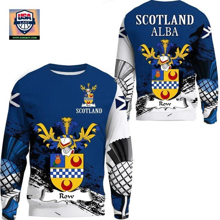 Row Scottish Family Crest Scotland Special Sweater 