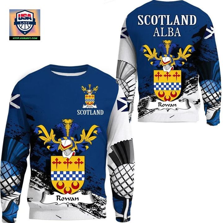 Rowan Scottish Family Crest Scotland Special Sweater 