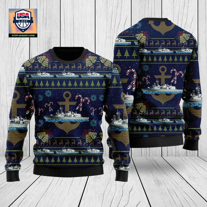 Royal Canadian Navy HMCS Calgary FFH 335 Christmas Sweater 3D