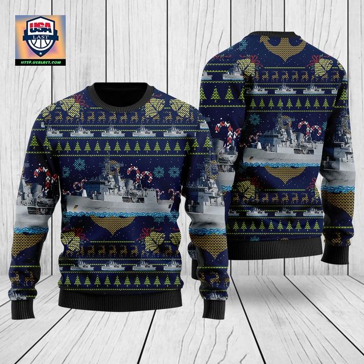 Royal New Zealand Navy HMNZS Te Mana F111 Christmas Sweater 3D