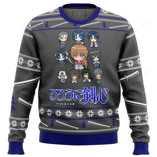 Rurouni Kenshin Sprites Ugly Christmas Sweater,