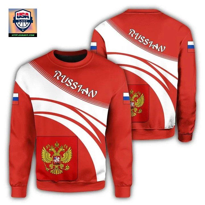 Russian Coat Of Arms Sweater Cricket Style J5W