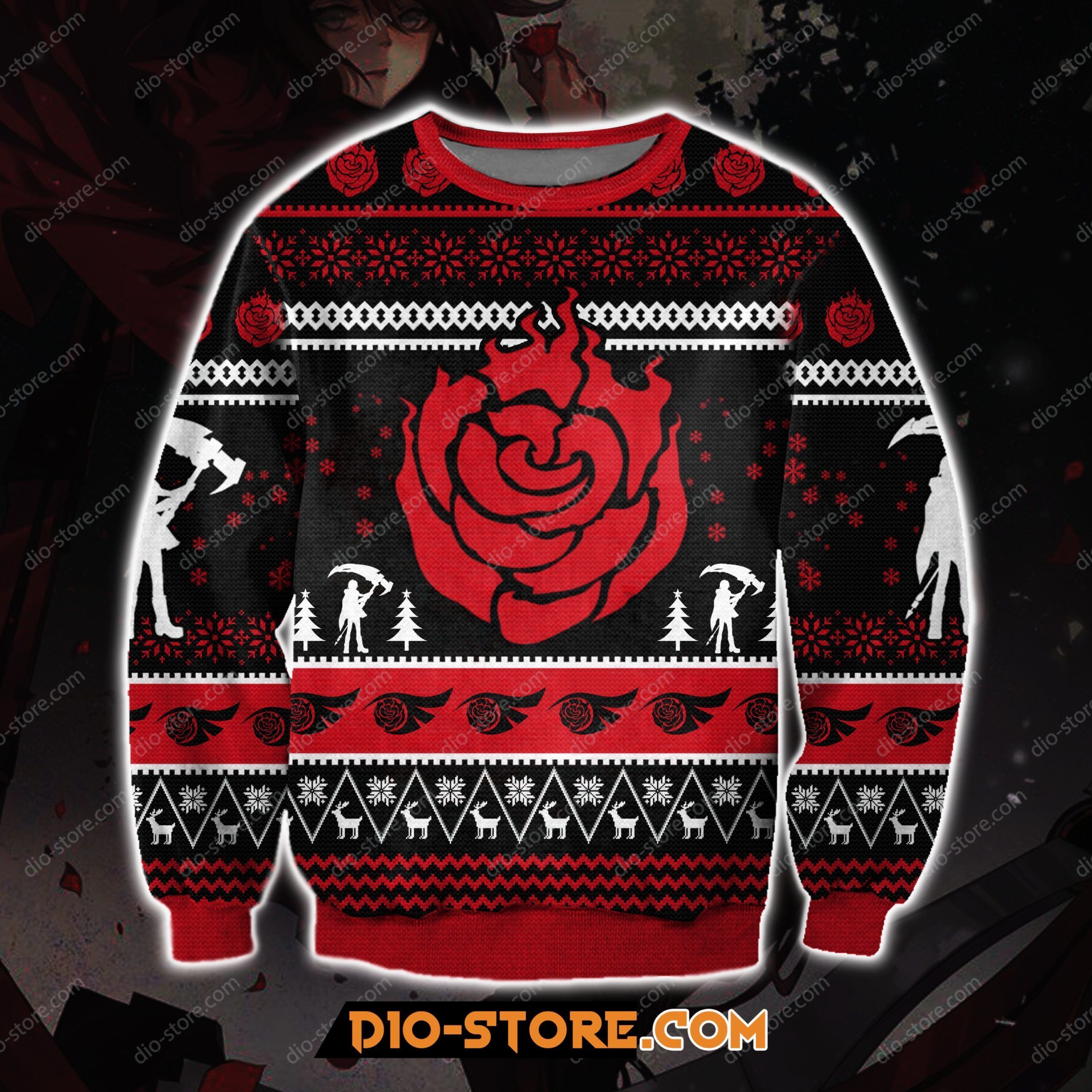 Rwby Ruby Rose 3D Print Ugly Christmas Sweater